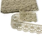 Мереживо 75238 21396, льон сірий