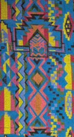 Гобелен 80 синій геометричний