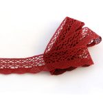 Мереживо 75077 072, бордовий, 32 мм