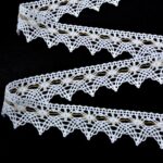 Мереживо 75041 10023, біле + золото, 40 мм