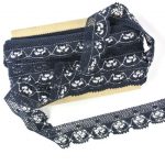 Мереживо 75118 062, чорне + біле, 41 мм