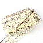 Мереживо 75127 475, екрю/червоне/зелене,120 мм