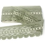 Мереживо 75335 188, сіре/екрю, 75 мм