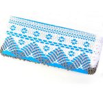 Мереживо 75529 127, білий + суровий, 97 мм