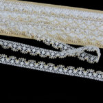 Мереживо 81197 10023, біле + золото, 22 мм