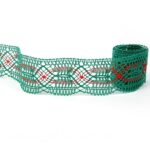 Мереживо 81919 157, зелене/червоне, 45 мм