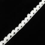 Оксамитове (бархатне) мереживо 123/30, біле, 14 мм - Зображення 2