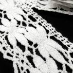 Оксамитове (бархатне) мереживо 6007/30, біле, 92 мм - Зображення 2