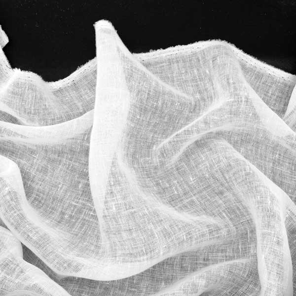 2c129-101-01 Марлівка, лляна тканина 2с129/101 біла, пастельна - Зображення 1