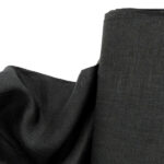 Лляна тканина 06с346/147 чорна, сорочкова тонка - Зображення 2