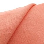 Лляна тканина 4с33/990 лососева, костюмна - Зображення 2