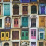 Декоративна тканина преміум класу ОВ-21, принт будиночки - Зображення 2