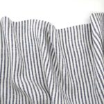 Лляна тканина у смужку 61200  біло-синя, Італія