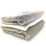 Махрові рушники лляні, пом'якшені, 45*90 см, молочний і натуральний сірий, Литва - Зображення 2