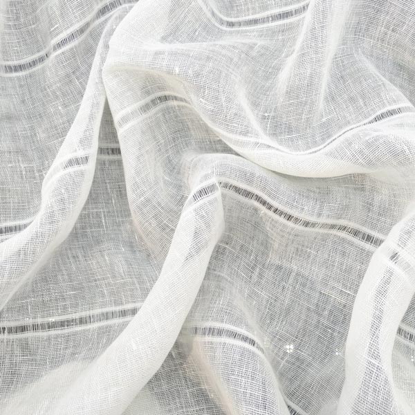 02B22-2 Натуральна тюль для гардин 16с79 0/101 у тонку смужку - Зображення 1