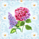 Заготовка для наволочки з гобелену "Гортензія", 45*45см, Іспанія