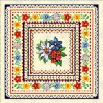 Заготовка для наволочки з гобелену "Квіти-4", 45*45см, Іспанія