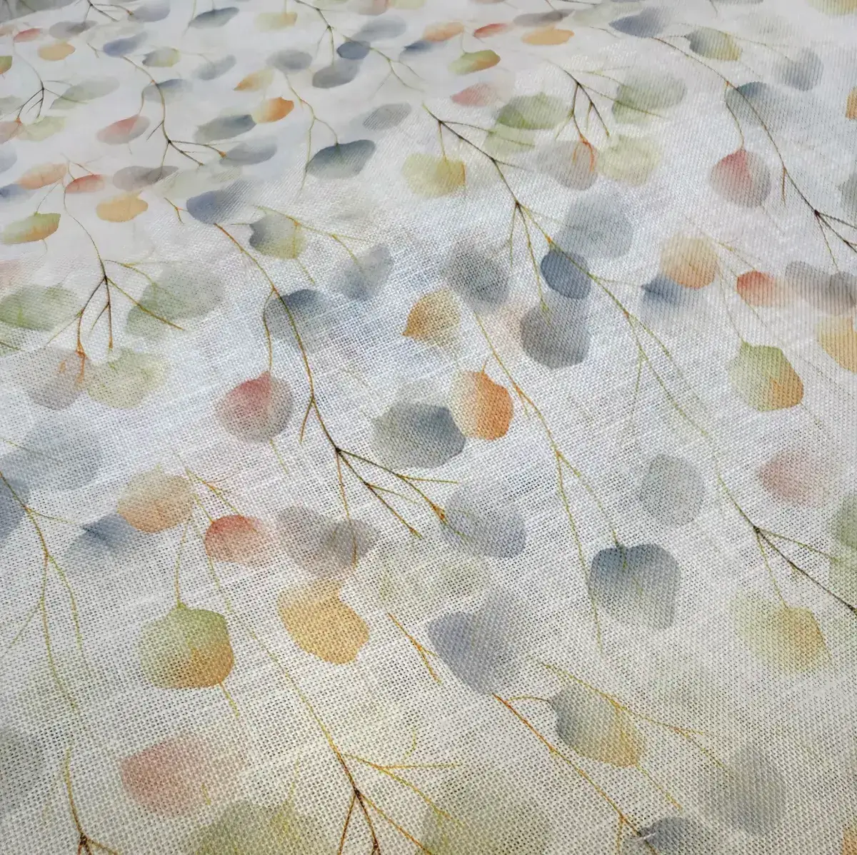 3609_90005-1 Тканина Белфаст Акварельне Листя (Belfast 3609/90005 Watercolor Leaves), Zweigart - Зображення 1